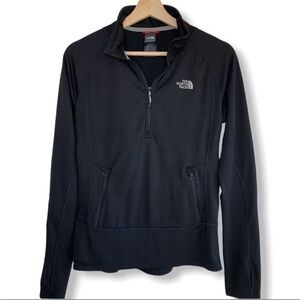The North Face 1/2 Zip Black Long Sleeve Top